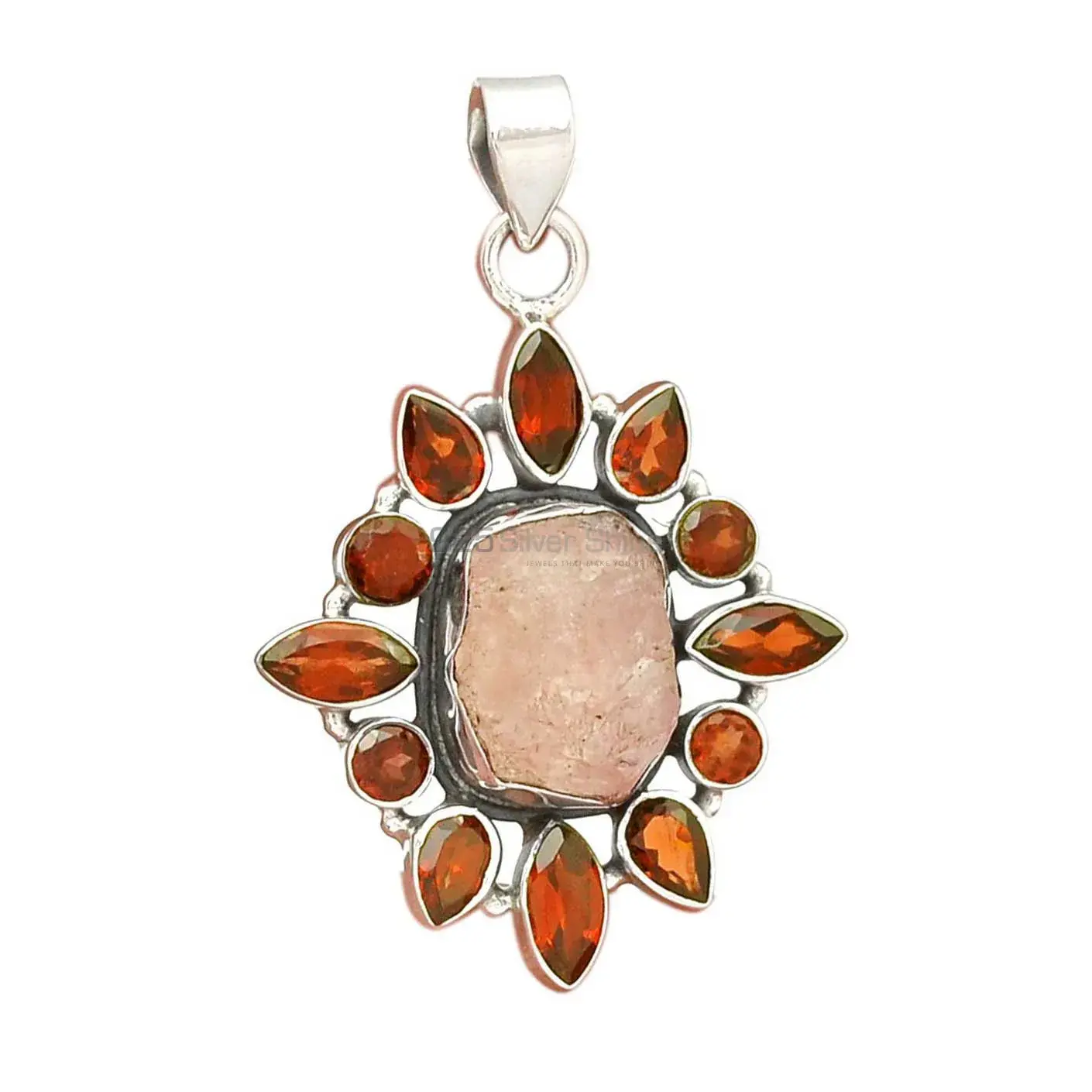 Multi Gemstone Pendants In Solid Sterling Silver Jewelry 925SP078-2_2