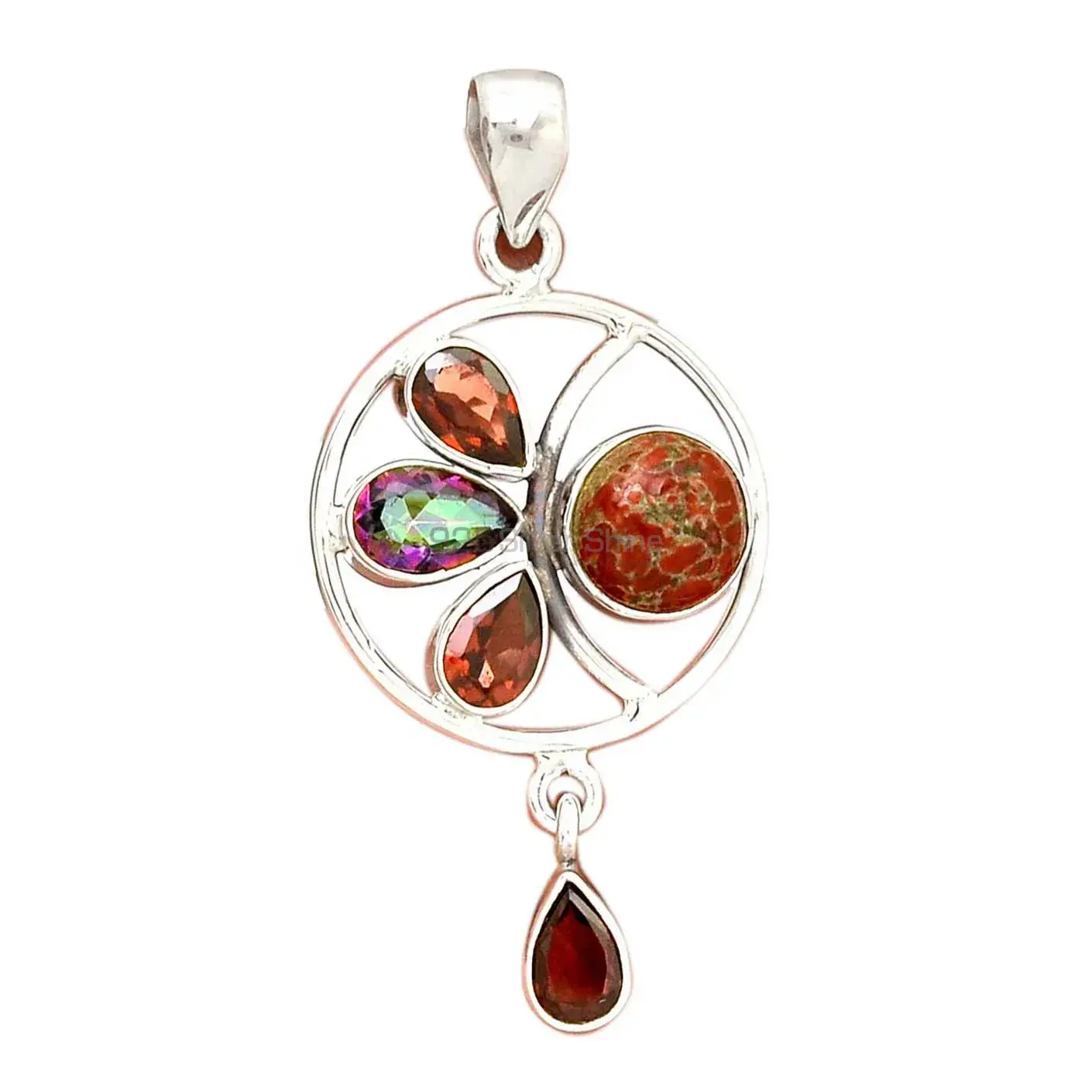Multi Gemstone Pendants In Solid Sterling Silver Jewelry 925SP098-3_2