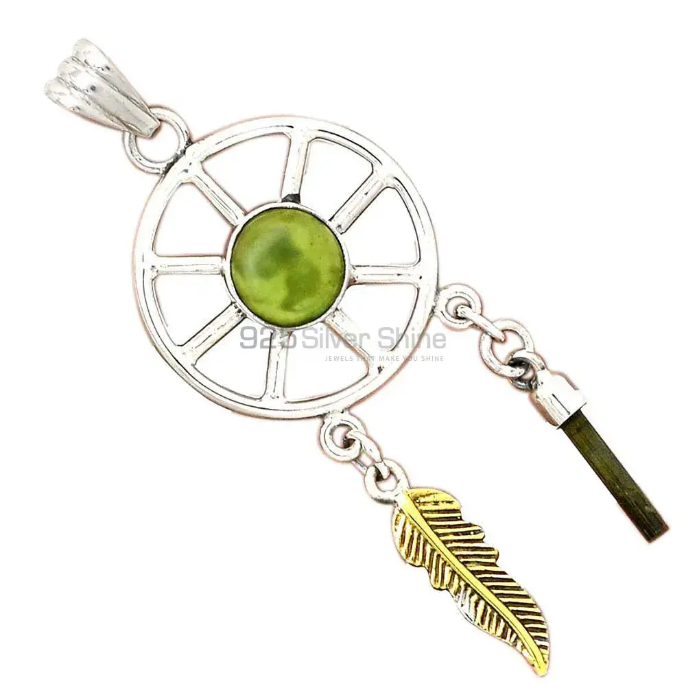 Multi Gemstone Pendants In Solid Sterling Silver Jewelry 925SP38-5