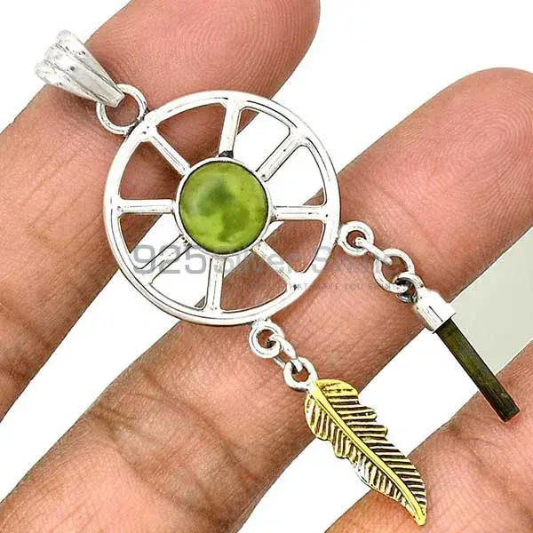 Multi Gemstone Pendants In Solid Sterling Silver Jewelry 925SP38-5_0