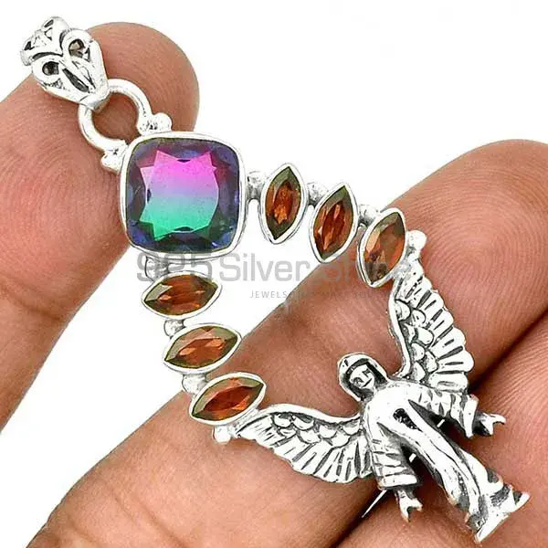 Multi Gemstone Top Quality Pendants In Solid Sterling Silver Jewelry 925SP51-9_0