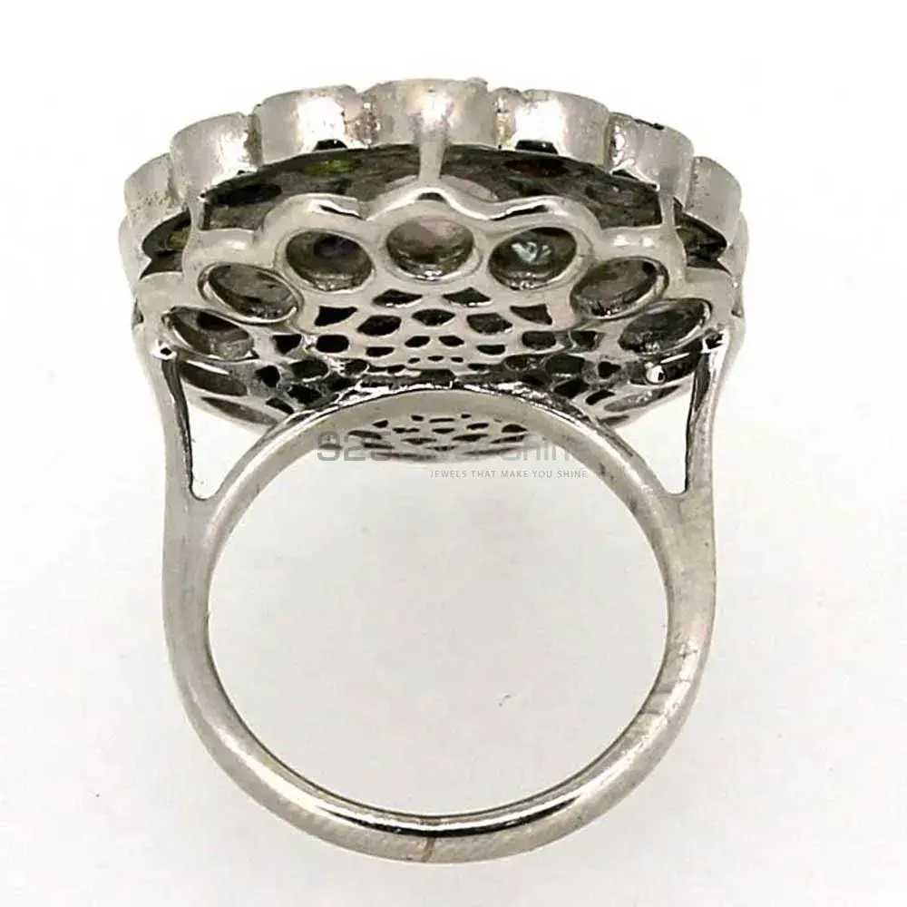 Multi Stone Gemstone Designer Ring In Sterling Silver 925SR040_2