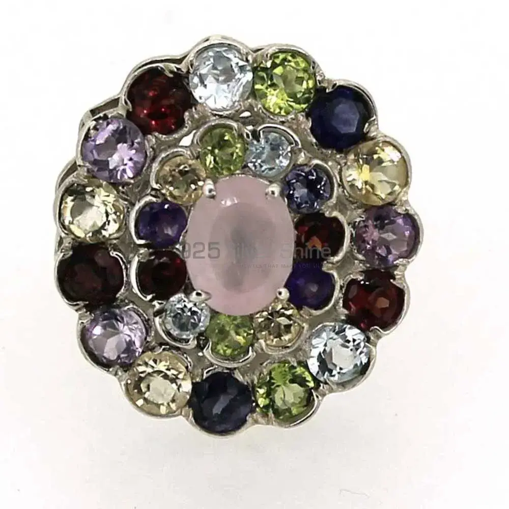 Multi Stone Gemstone Designer Ring In Sterling Silver 925SR040_3