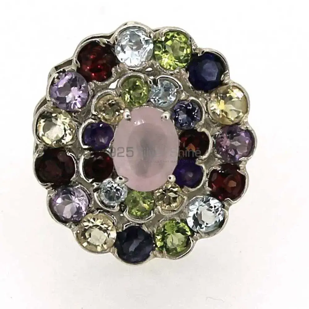 Multi Stone Gemstone Ring In Sterling Silver 925SR040_4