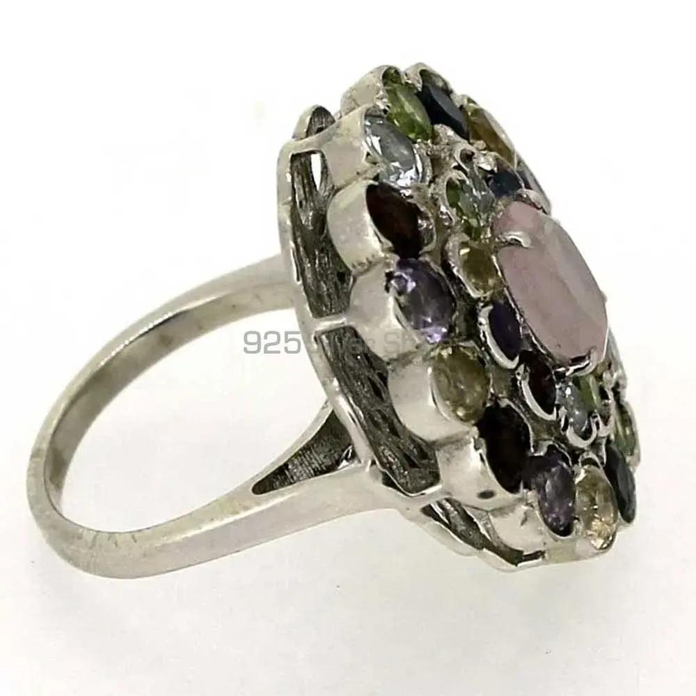 Multi Stone Gemstone Designer Ring In Sterling Silver 925SR040_4