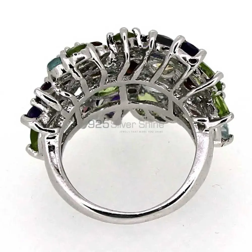 Multi Stone Gemstone Handmade Ring In 925 Solid Silver 925SR031-1_0