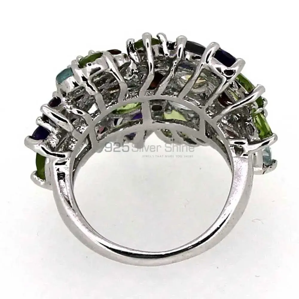 Multi Stone Gemstone Handmade Ring In 925 Solid Silver 925SR031-1_1