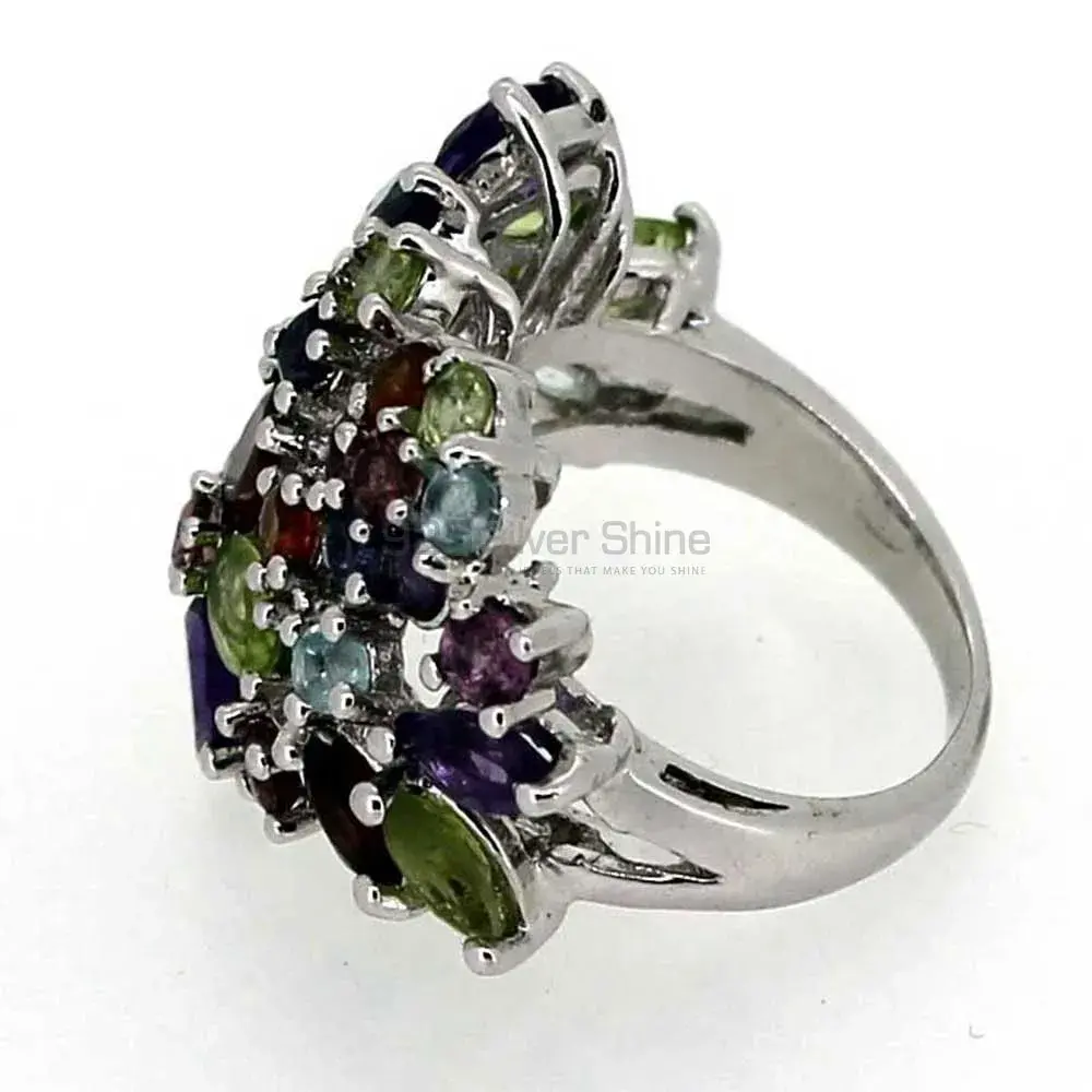 Multi Stone Gemstone Handmade Ring In 925 Solid Silver 925SR031-1_2