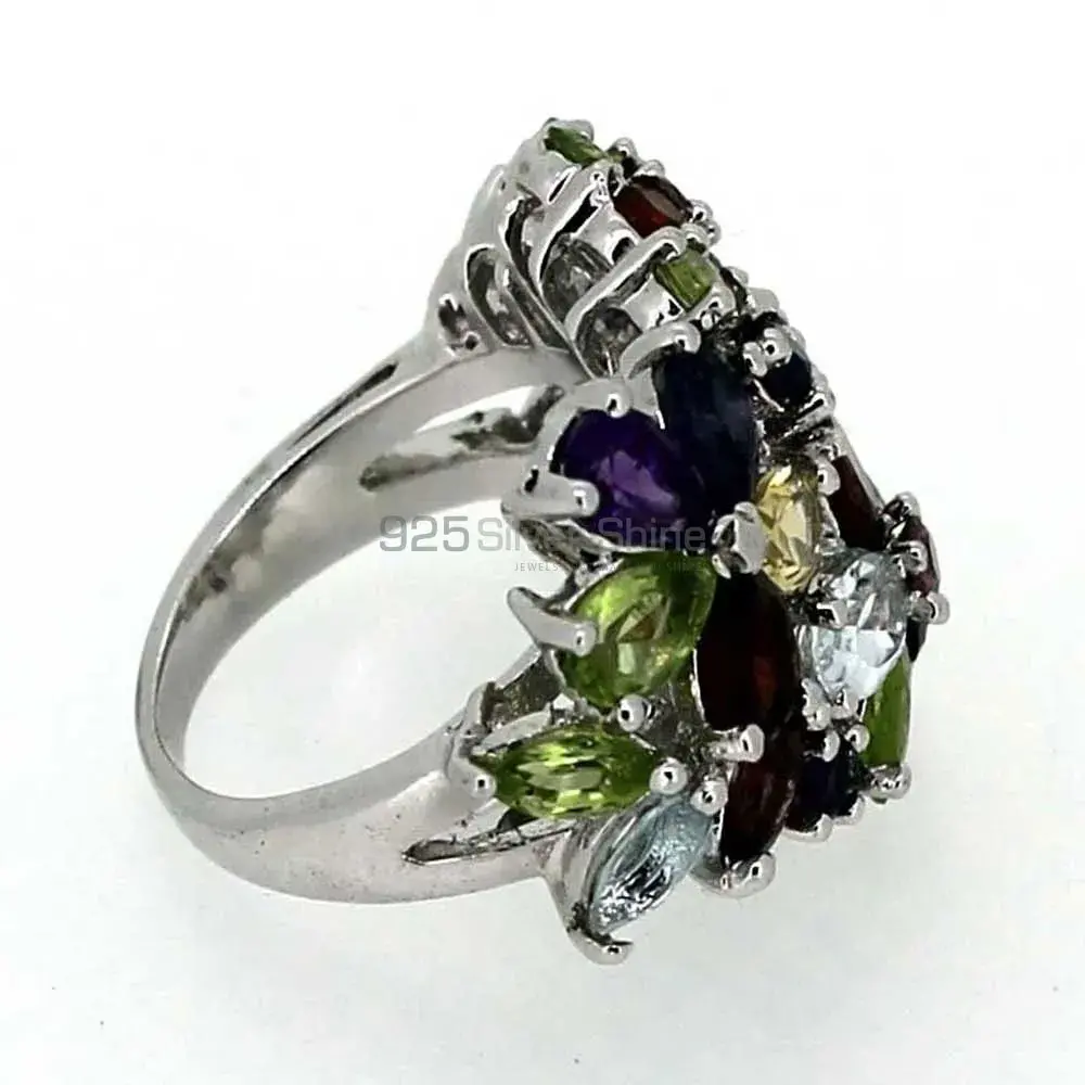Multi Stone Gemstone Handmade Ring In 925 Solid Silver 925SR031-1_2