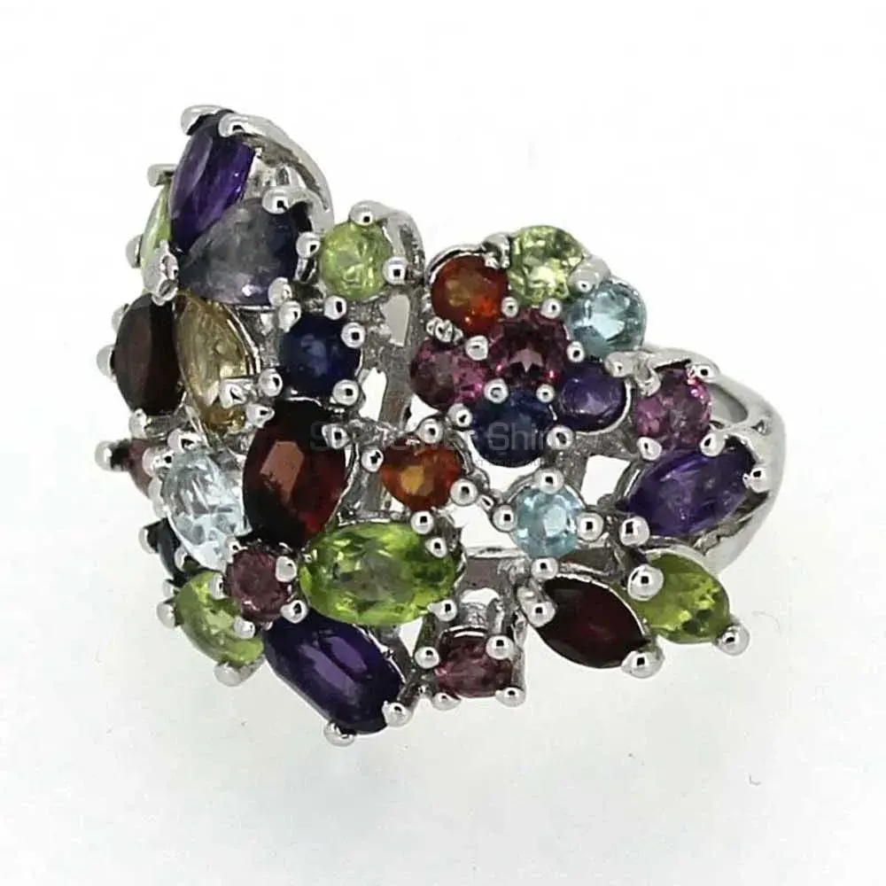 Multi Stone Gemstone Handmade Ring In 925 Solid Silver 925SR031-1_4