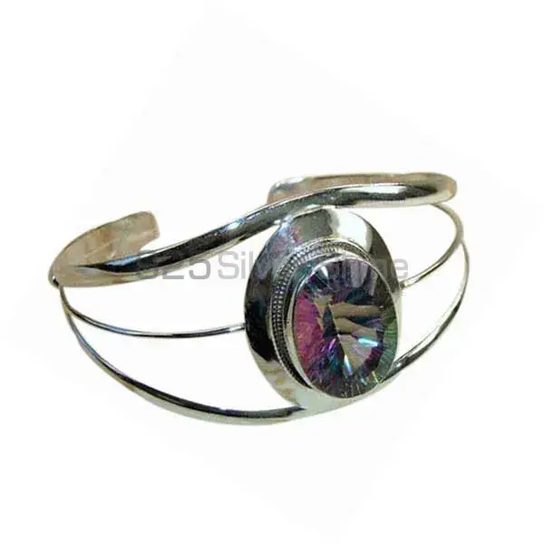 Mystic Topaz Gemstone Cuff Bangles In 925 Sterling Silver Jewelry 925SSB138