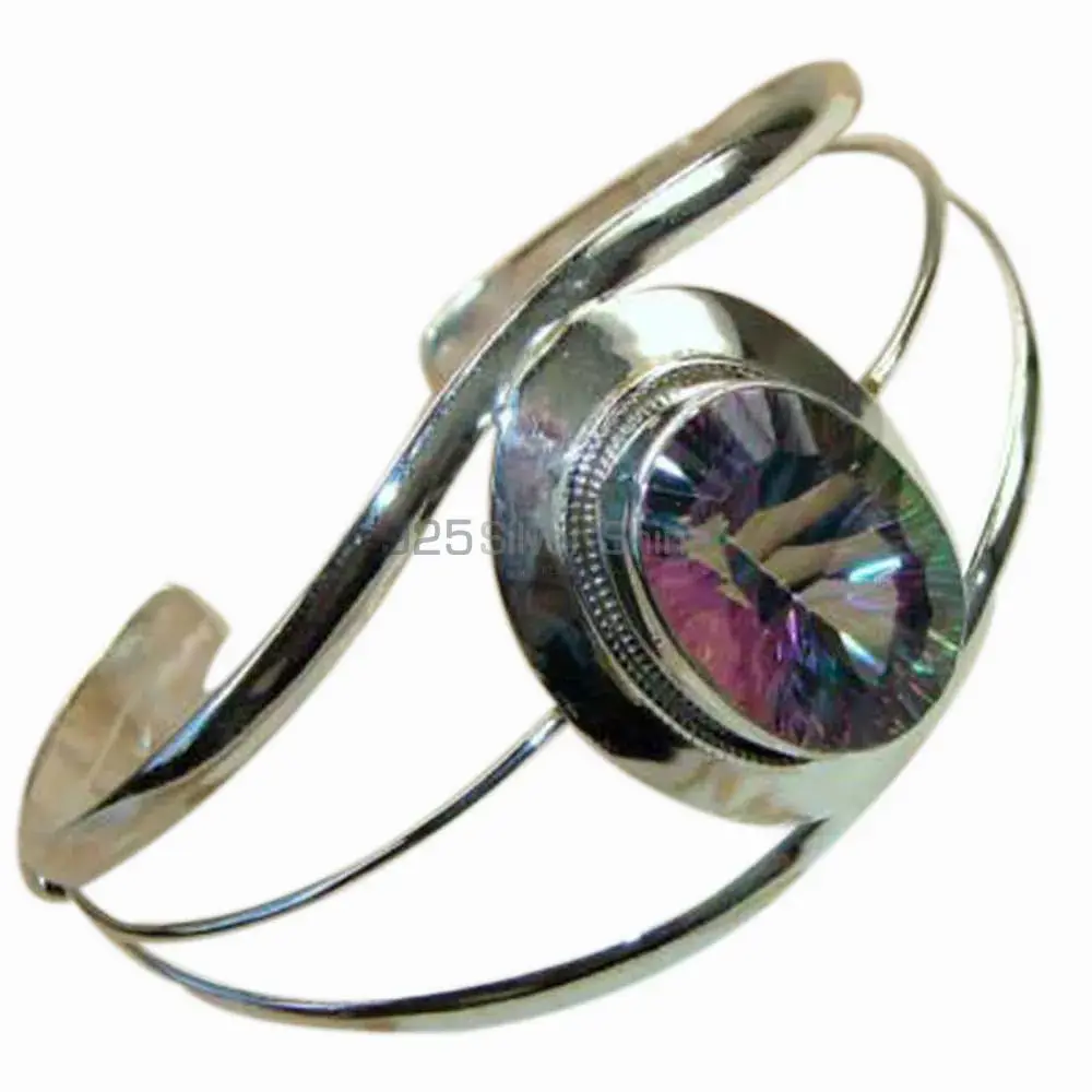 Mystic Topaz Gemstone Cuff Bangles In 925 Sterling Silver Jewelry 925SSB138_0