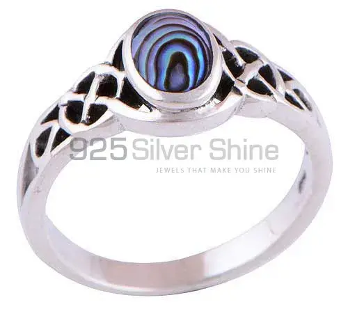 Natural Abalone Shell Gemstone Rings Exporters In 925 Sterling Silver Jewelry 925SR2897