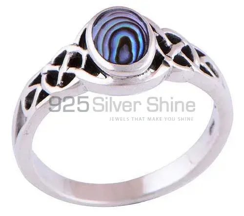 Natural Abalone Shell Gemstone Rings In 925 Sterling Silver Jewelry 925SR2897_0