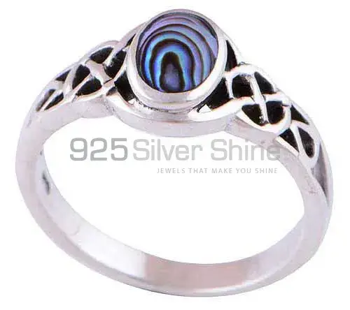 Natural Abalone Shell Gemstone Rings Exporters In 925 Sterling Silver Jewelry 925SR2897_0