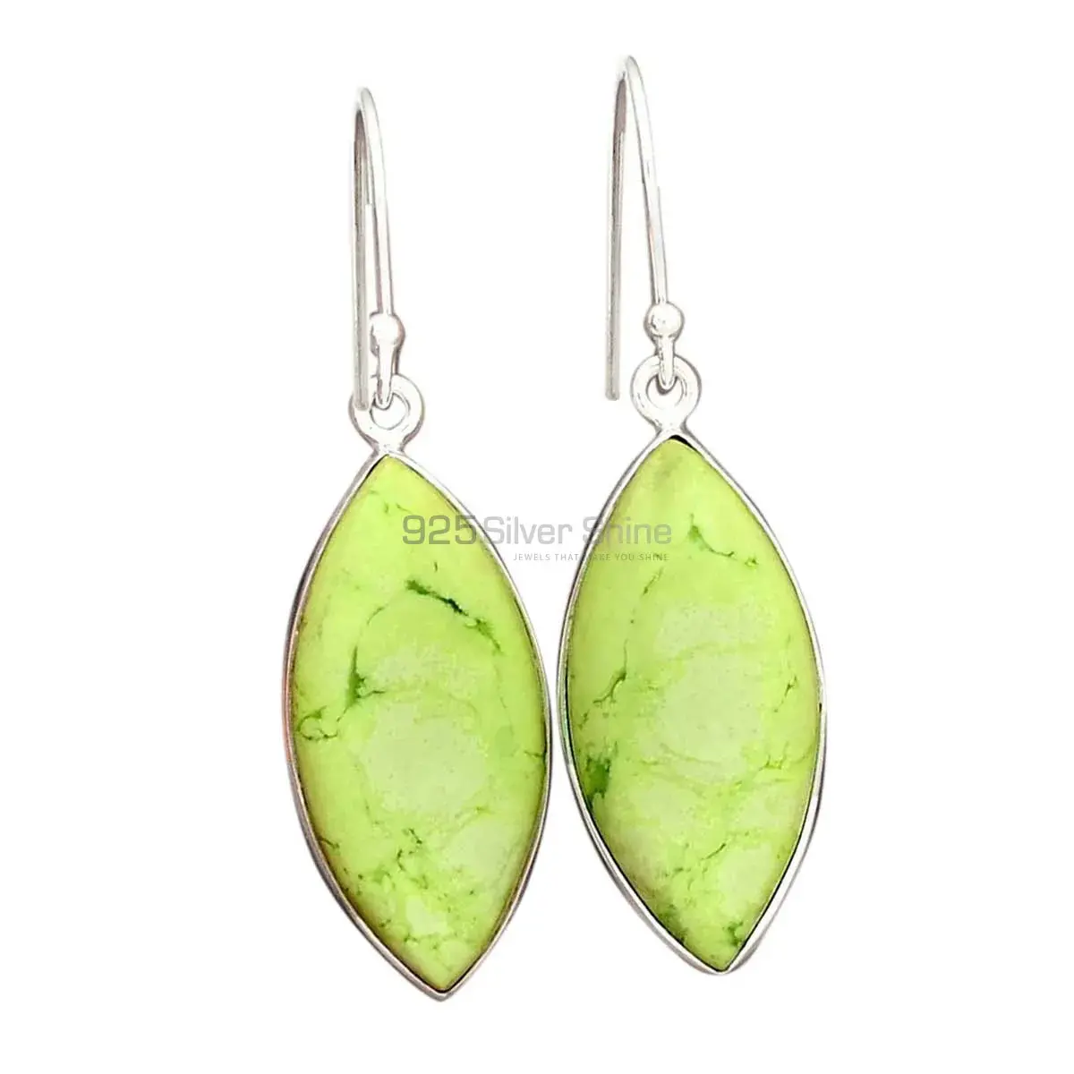 Natural Agate Gemstone Earrings In Solid 925 Silver 925SE2263