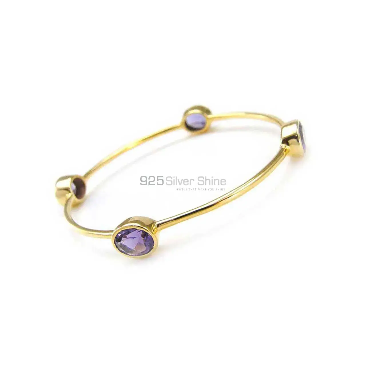 Natural Amethyst Gemstone Bracelet In 925 Sterling Silver Jewelry 925SSB65_0