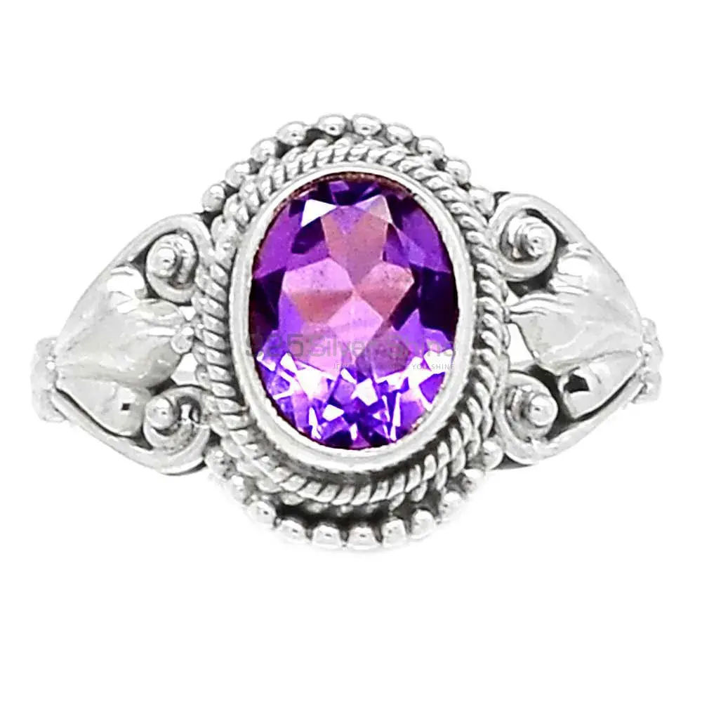 Amethyst Sterling Silver Boho Rings 925SR2345