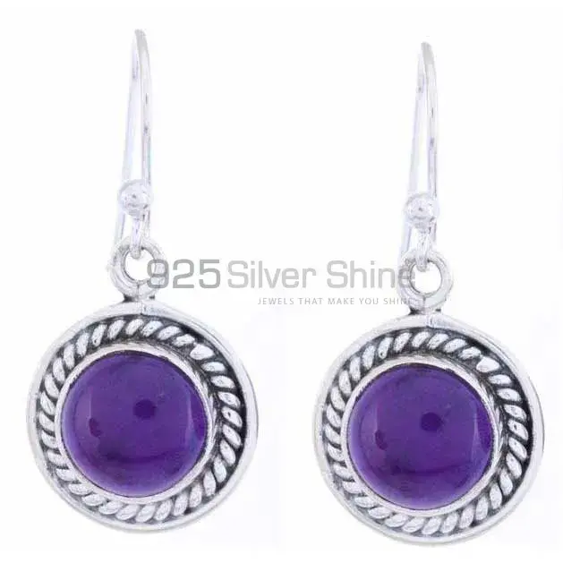 Natural Amethyst Gemstone Earrings In 925 Sterling Silver Jewelry 925SE1195_0