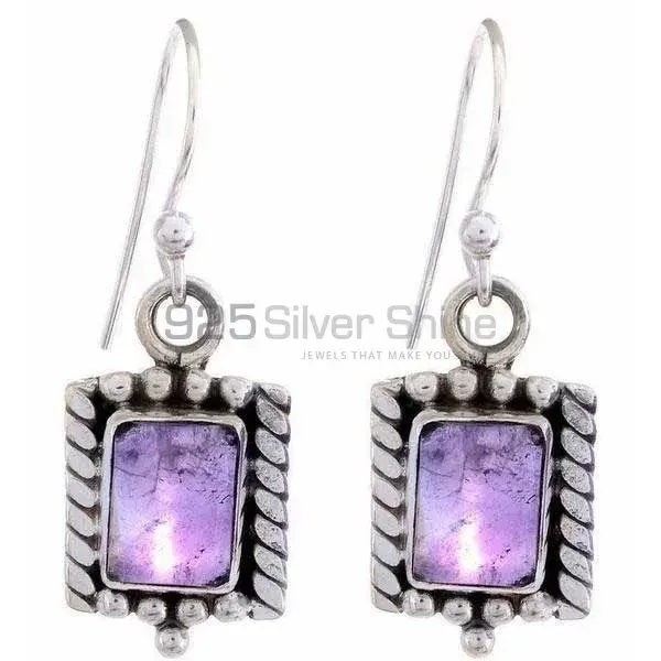Natural Amethyst Gemstone Earrings In 925 Sterling Silver Jewelry 925SE1192_0