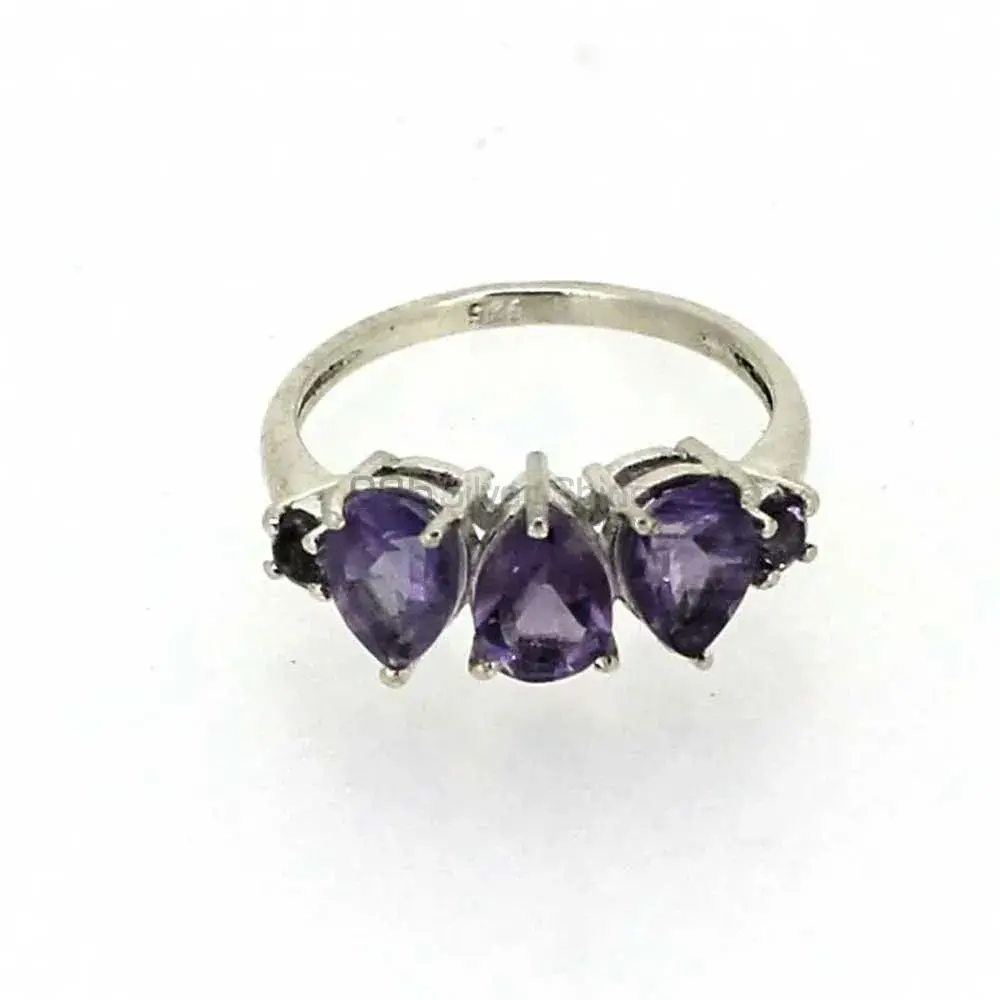 Natural Amethyst Gemstone Handmade Ring In Sterling Silver 925SR03-1