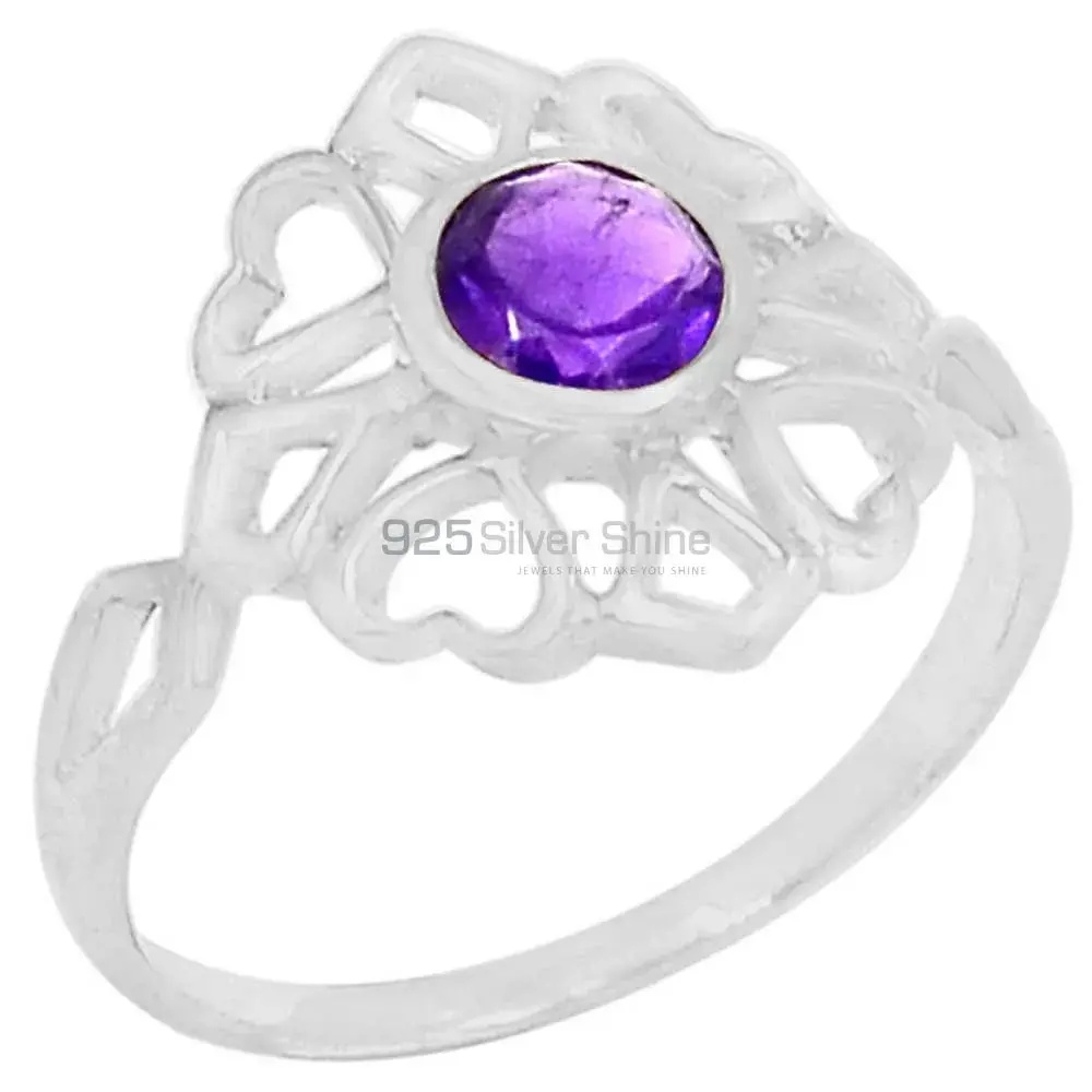 Amethyst Stone Silver anniversary Rings For Women's 925SR091-8