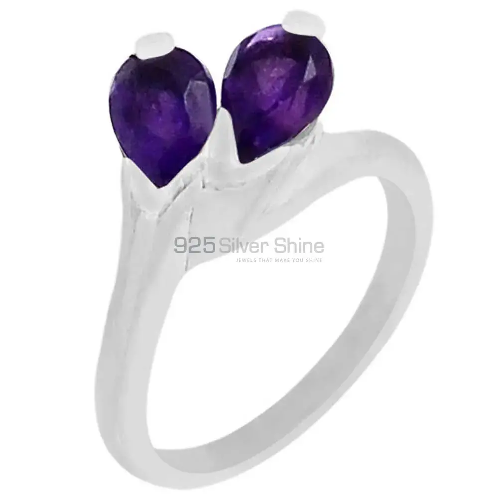 Natural Amethyst Gemstone Ring In Sterling Silver 925SR069-5