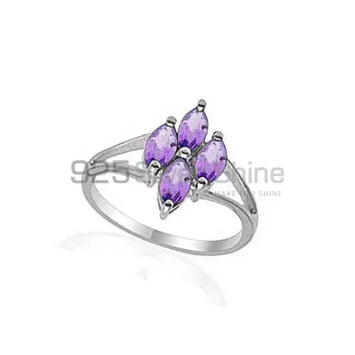 Natural Amethyst Gemstone Rings Exporters In 925 Sterling Silver Jewelry 925SR2019_0