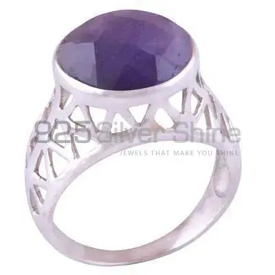 Faceted Amethyst Stone Sterling Silver Rings 925SR3514
