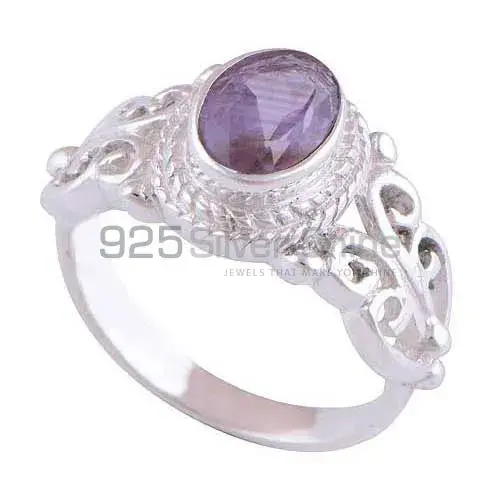 Faceted Amethyst Gemstone Silver Rings Jewelry 925SR4102