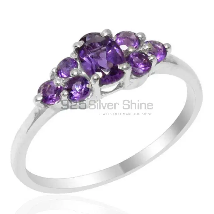 Natural Amethyst Gemstone Rings In Solid 925 Silver 925SR1767