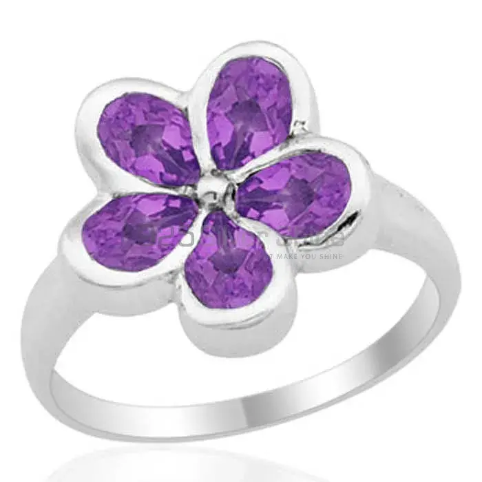 Natural Amethyst Gemstone Rings Manufacturer In 925 Sterling Silver Jewelry 925SR1797