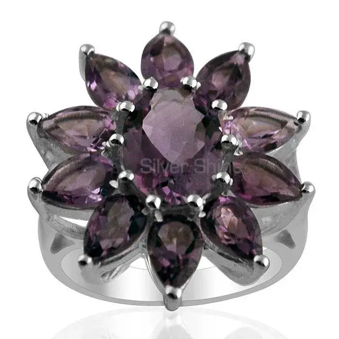Natural Amethyst Gemstone Rings In 925 Sterling Silver Jewelry 925SR1396