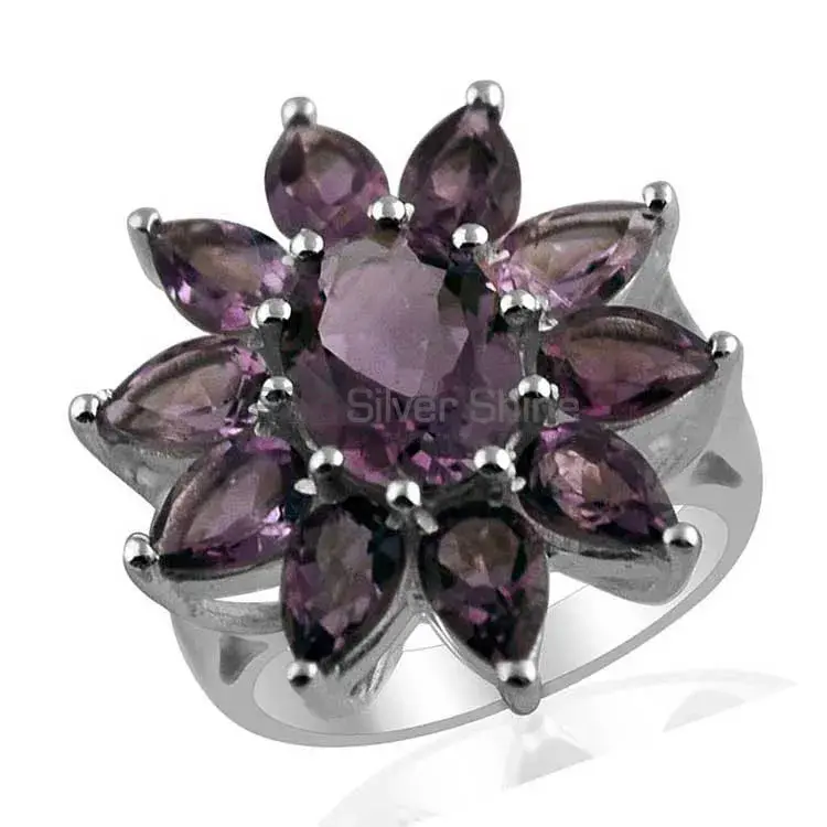 Natural Amethyst Gemstone Rings In 925 Sterling Silver Jewelry 925SR1396_0