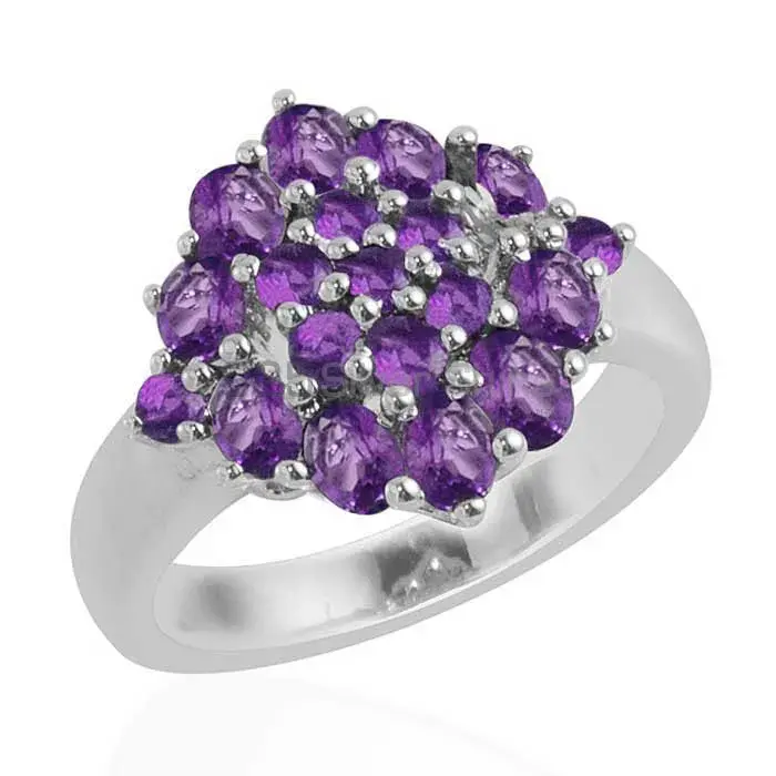 Natural Amethyst Gemstone Rings Suppliers In 925 Sterling Silver Jewelry 925SR1712_0