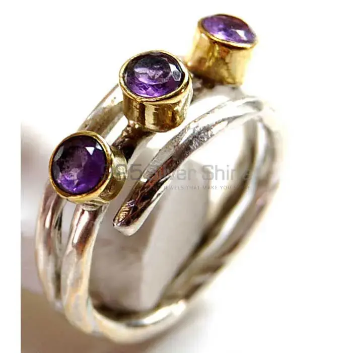 Natural Amethyst Gemstone Rings Suppliers In 925 Sterling Silver Jewelry 925SR3777