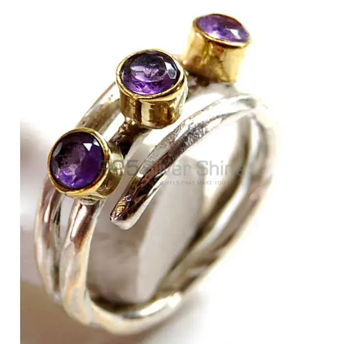 Natural Amethyst Gemstone Rings In 925 Sterling Silver Jewelry 925SR3777