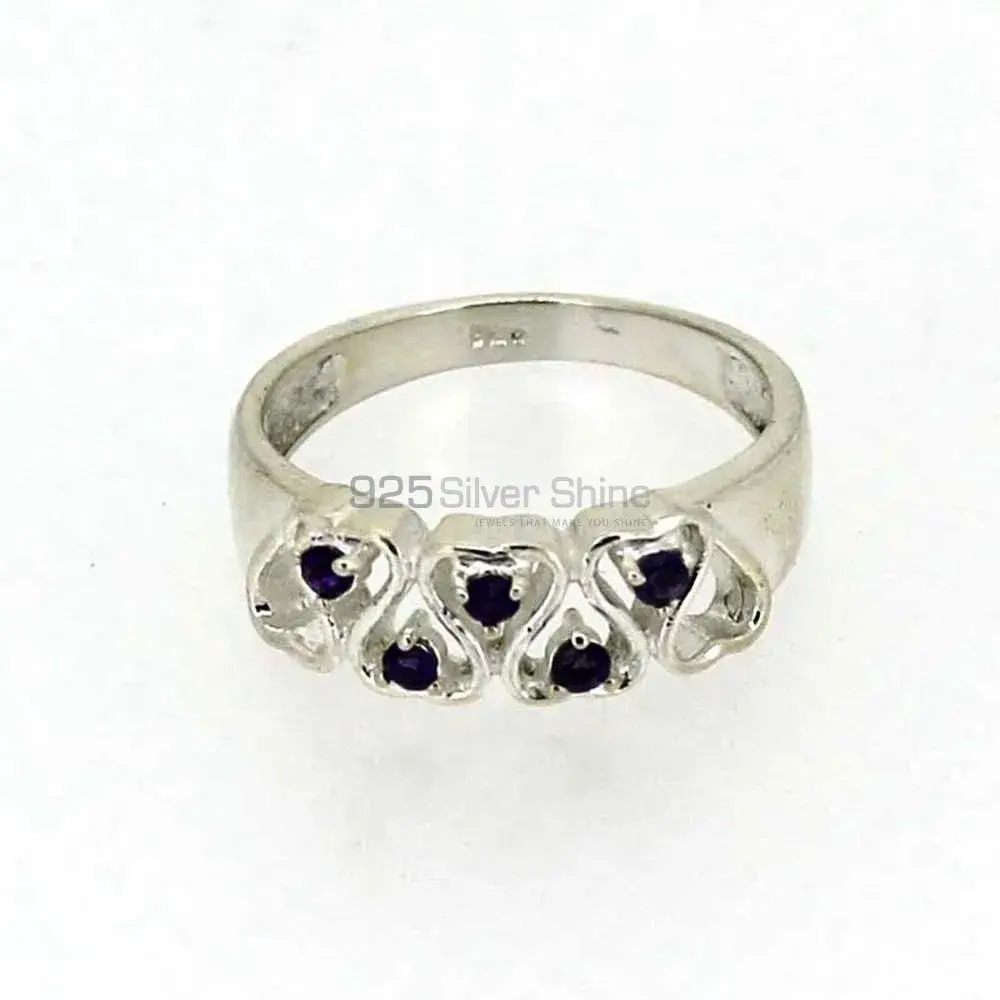 Natural Amethyst Semi Precious Gemstone Ring In 925 Silver 925SR013_0