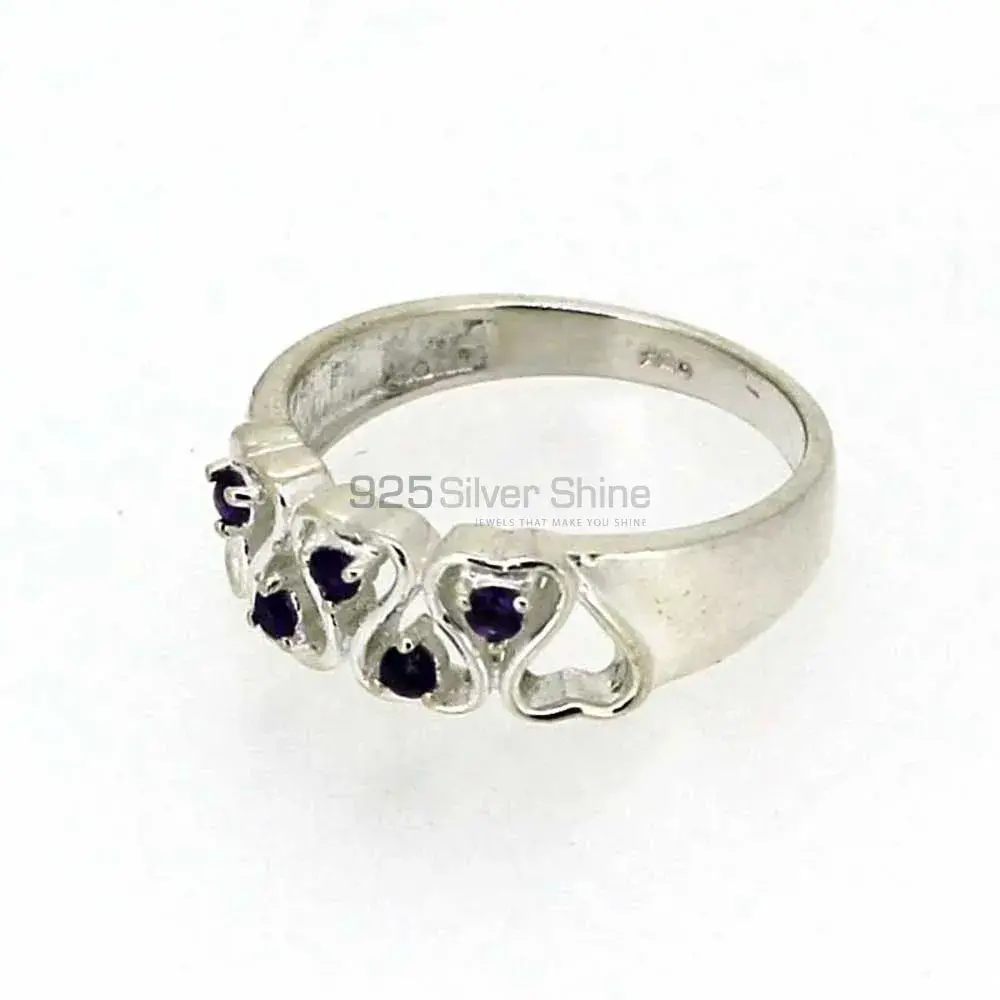 Natural Amethyst Semi Precious Gemstone Ring In 925 Silver 925SR013_3