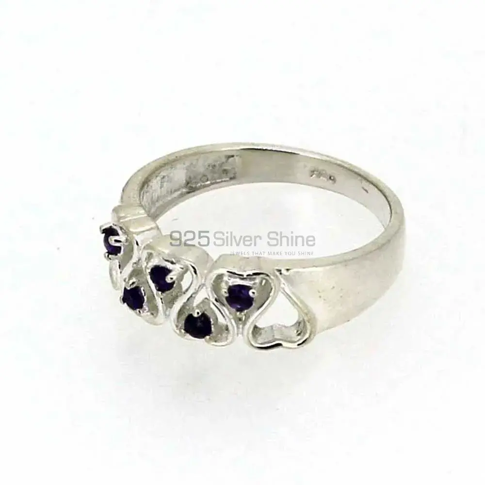 Natural Amethyst Semi Precious Gemstone Ring In 925 Silver 925SR013_4