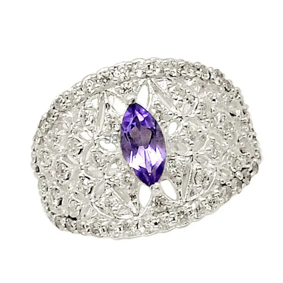 Designer Sterling Silver Amethyst Rings 925SR2385_0