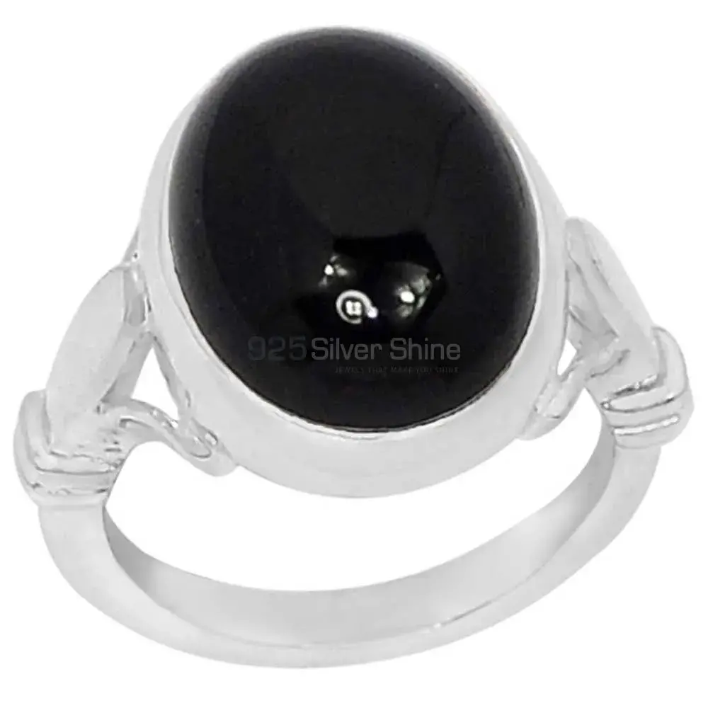 Natural Black Onyx Gemstone Handmade Ring In 925 Solid Silver 925SR062-2_0