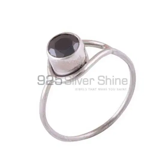 Natural Black Onyx Gemstone Rings In Solid 925 Silver 925SR3438_0