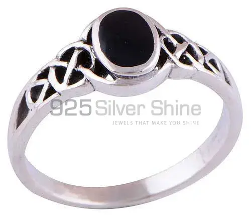 Natural Black Onyx Gemstone Rings In 925 Sterling Silver Jewelry 925SR2900