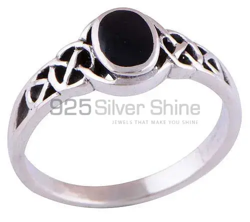 Natural Black Onyx Gemstone Rings In 925 Sterling Silver Jewelry 925SR2900_0