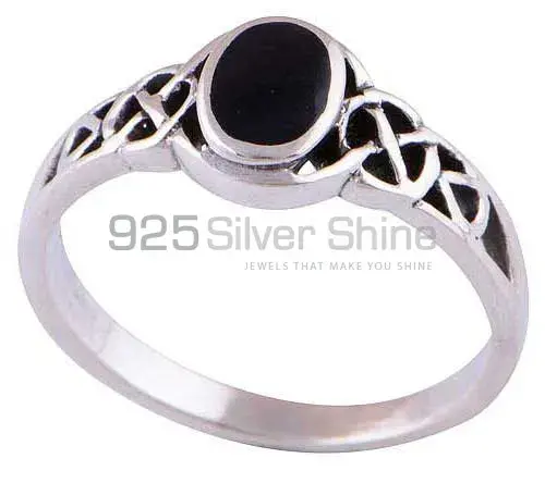 Natural Black Onyx Gemstone Rings In 925 Sterling Silver Jewelry 925SR2900_0