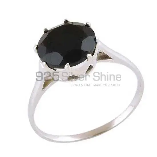 Natural Black Onyx Gemstone Rings In 925 Sterling Silver Jewelry 925SR3898_0