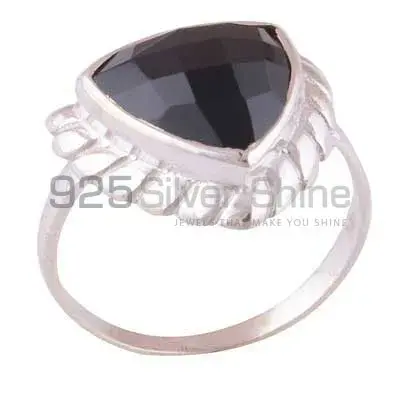 Natural Black Onyx Gemstone Rings In 925 Sterling Silver Jewelry 925SR3971
