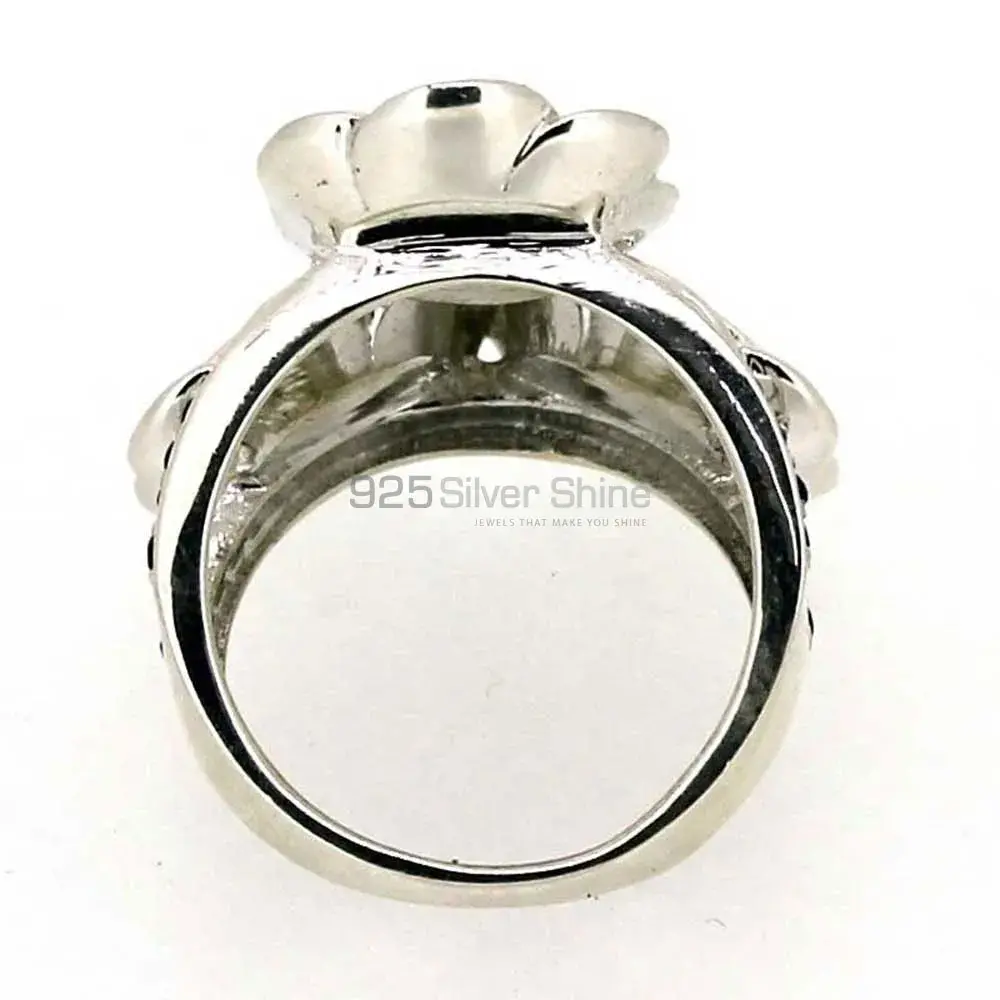 Natural Black Onyx Semi Precious Gemstone Ring In 925 Solid Silver 925SR032_3