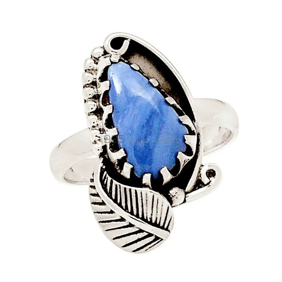Natural Blue Lace Agate Gemstone Ring In Sterling Silver 925SR2333_0
